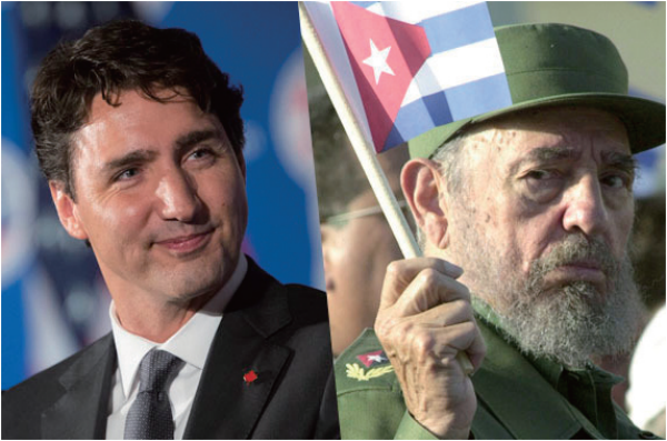 uproxx.com/ Justin Trideau(left) and Fidel Castro(right)