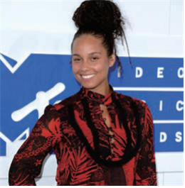 cartoonswallpapers.net/American Singer Alicia Keys Without Makeup in 2016 MTV VMA