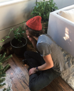 The plant whisperer emerged following the current trend of accepting plants as our companions./ mollyyoung.tumblr.com