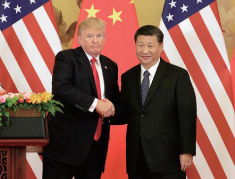 It is getting more difficult for the world to see President Donald Trump and Xi Jinping shaking hands due to the trade war. (Bloomberg photo by Qilai Shen)