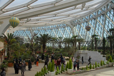 The Mediterranean part of conservatory is filled with fresh air.