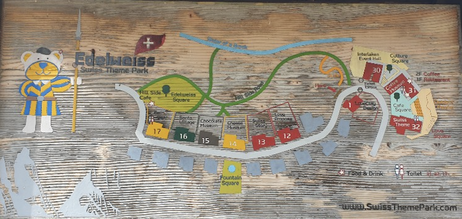 Map of the Edelweiss Swiss Theme Park