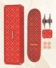 Supreme x Louis Vuitton Skateboard Deck Monogram Red (stockx.com)
