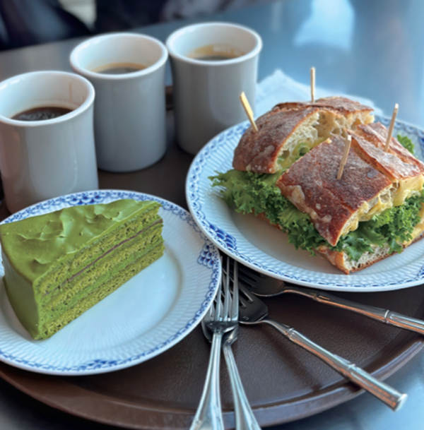 Coffee and Matcha Cake