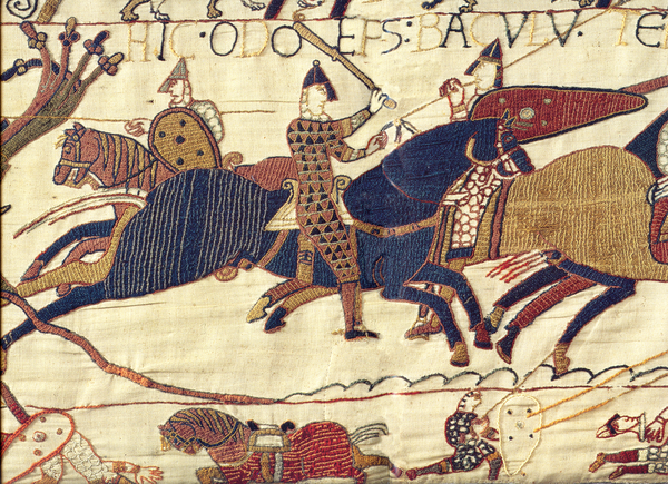 A Medieval War Scene Embroidered in a Tapestry (en.wikipedia.org)
