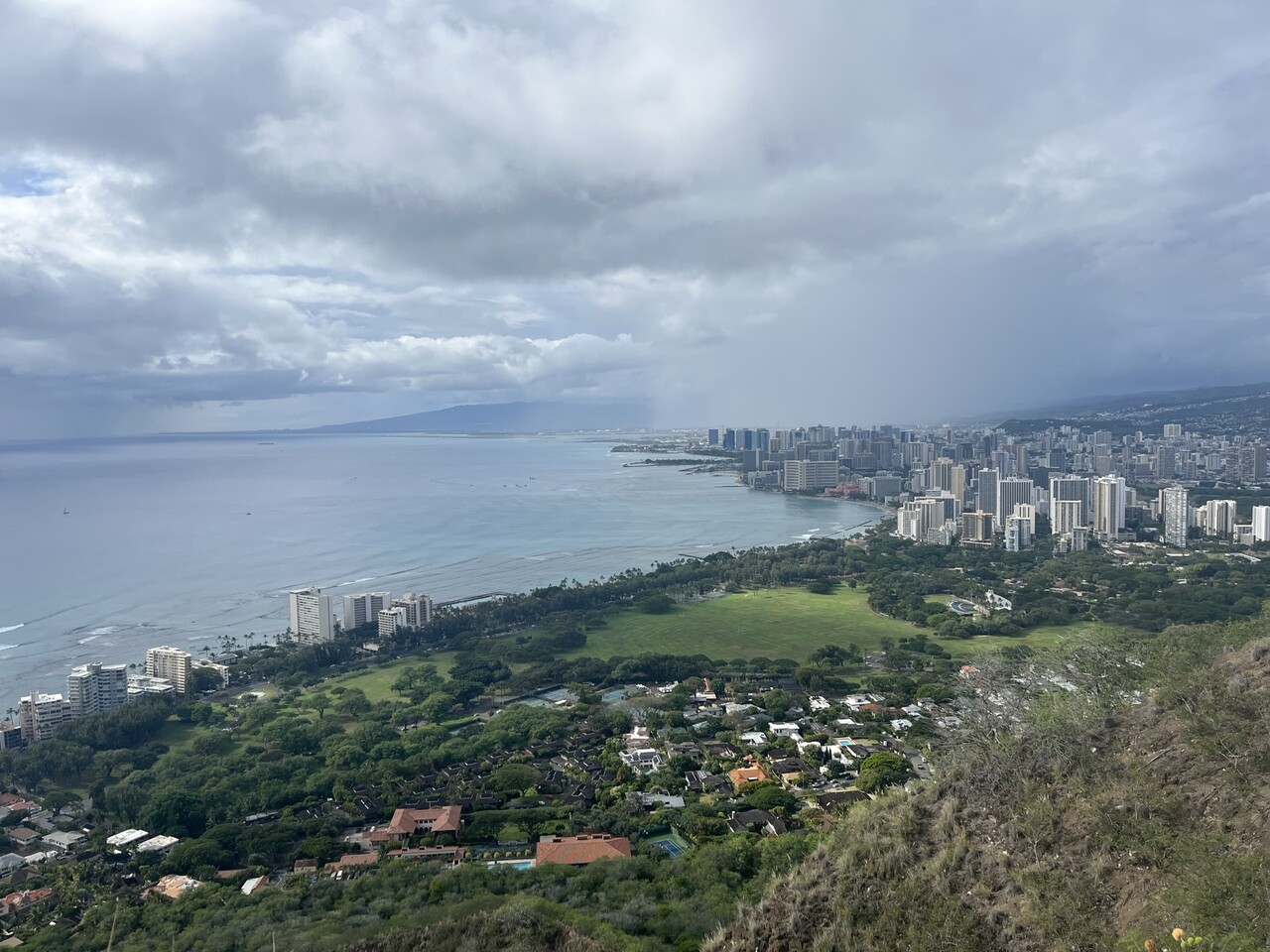 Waikiki as Seen from the Diamond Head Summit